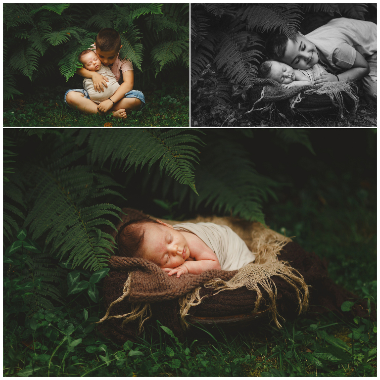 ritratto fotografico neonato in esterno COLLAGE 14