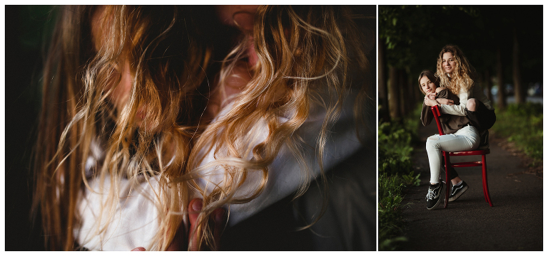 servizio fotografico al tramonto