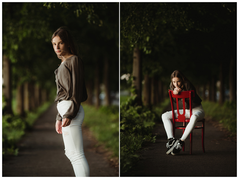 servizio fotografico al tramonto